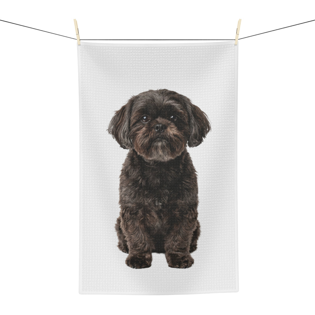 Shih Tzu Black - Colour Tea Towel