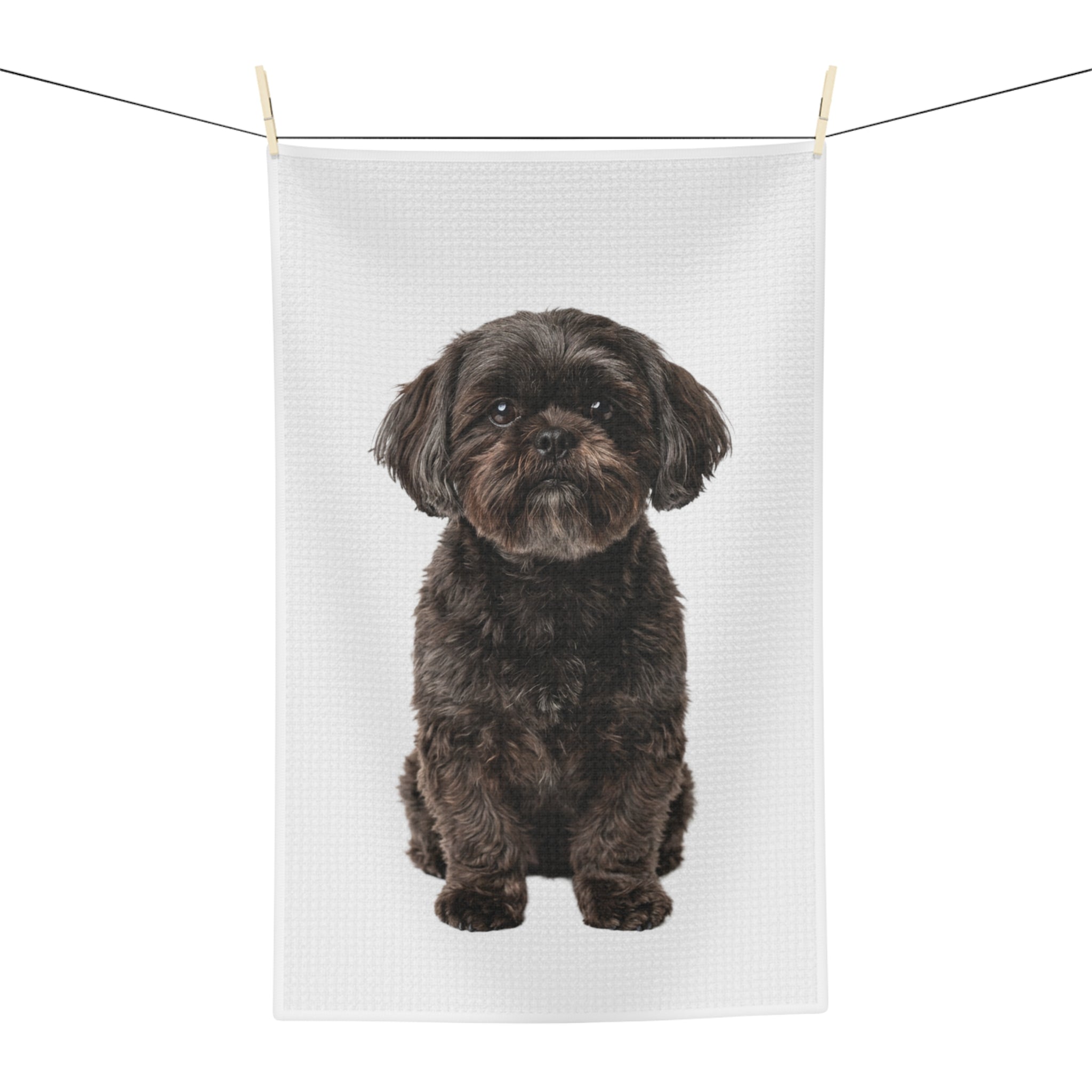 Shih Tzu Black - Colour Tea Towel