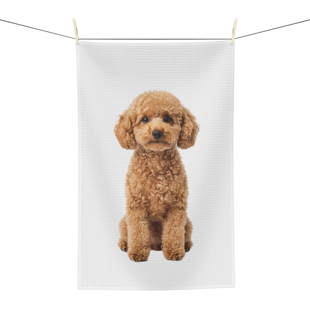 Toy Poodle Caramel - Microfiber Tea Towel