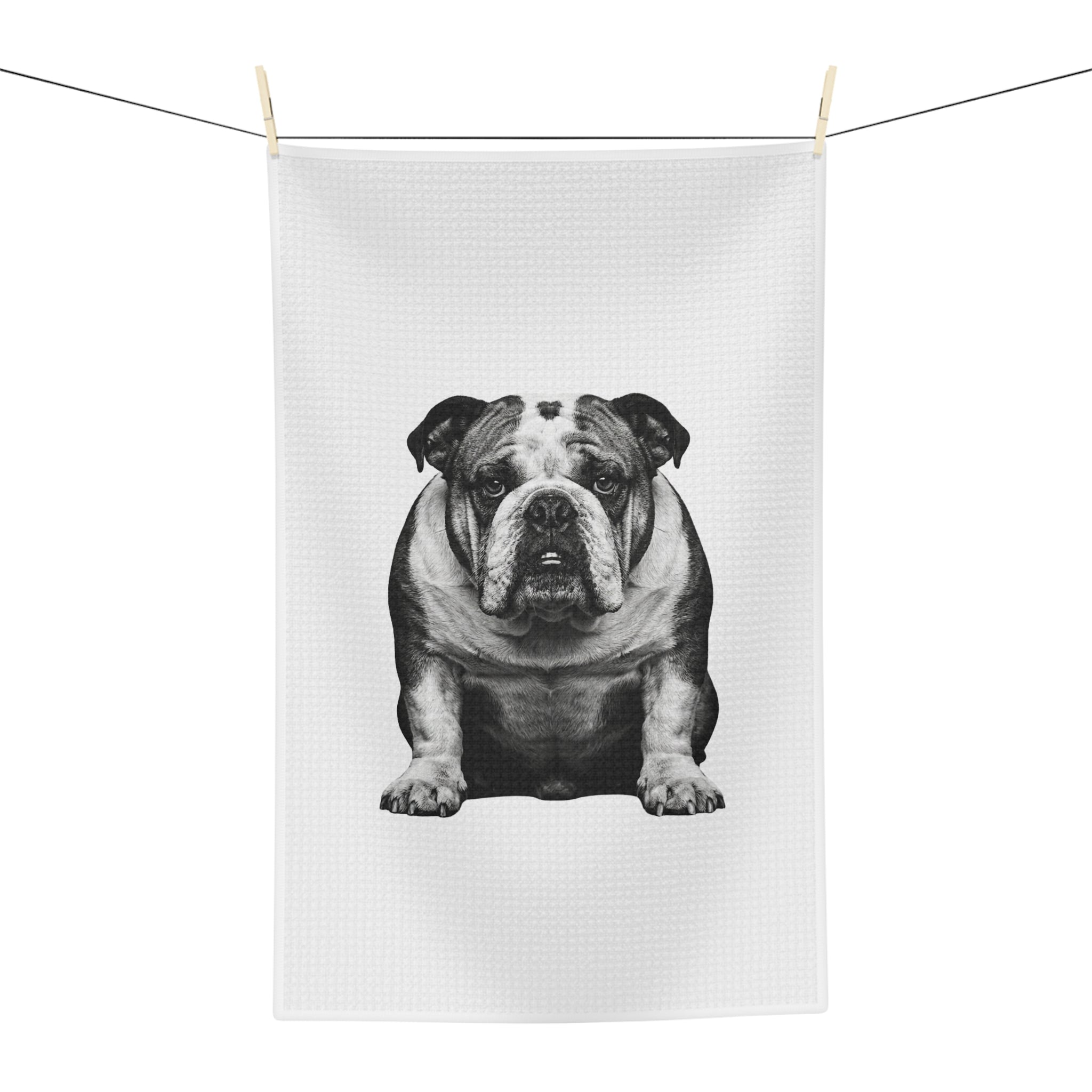 English Bulldog - Microfiber Tea Towel